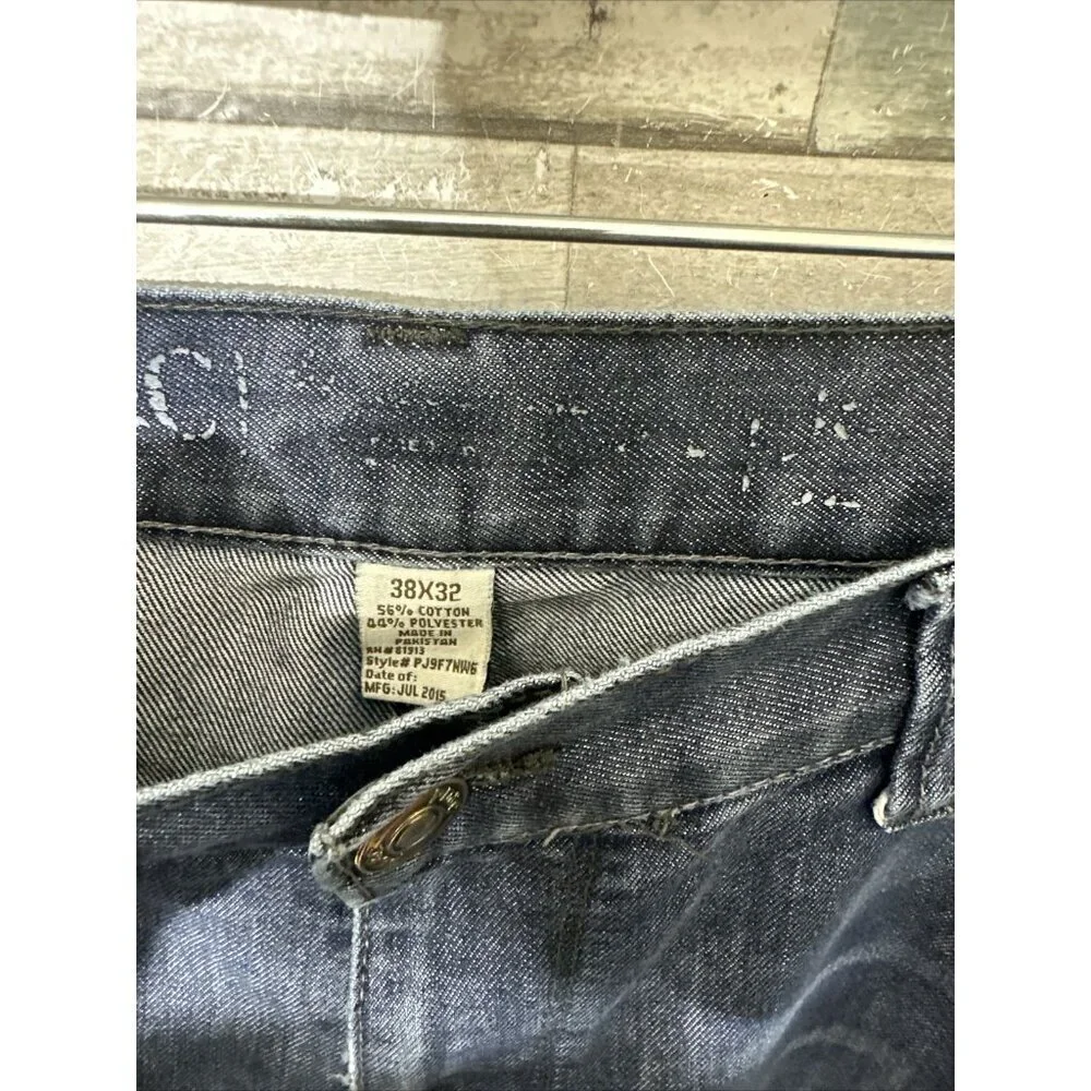 Men’s PD&C Denim Jeans Dark Wash Straight Leg Size 38X32